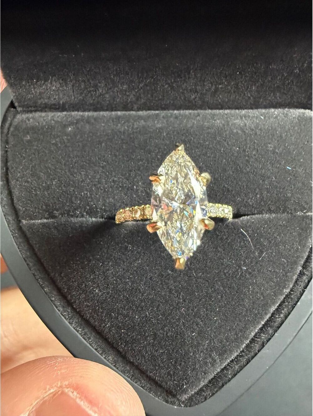 Marquise Diamond Ring 2.08 Carats Size 6 Lab Grown